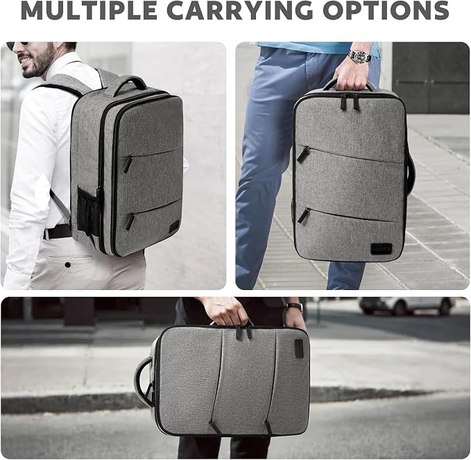 AUROTIER Barber Bag with Insulated Pocket, Portable Backpack for Clippers and Supplies, Travel Hairstylist Smart Bag, Hairdresser Case, Water-resistant, Grey - Image 5