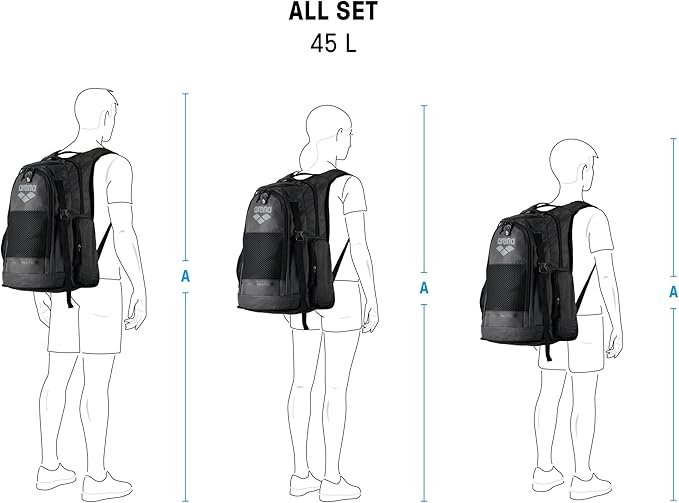 ARENA All Set Sports Swim Backpack Athletes Gym Rucksack Multisport Daypack Large Size Training Gear Equipment Bag 45 Liters - Image 5