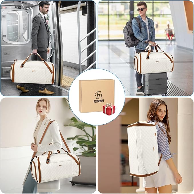 Convertible Garment Bags for Travel - Carry on Garment Duffle Bag with Backpack Straps for Men Women, 4 in 1 Large Travel Duffel Bags with Shoes Compartment Hanging Suit Dress Weekender Bag - Image 6