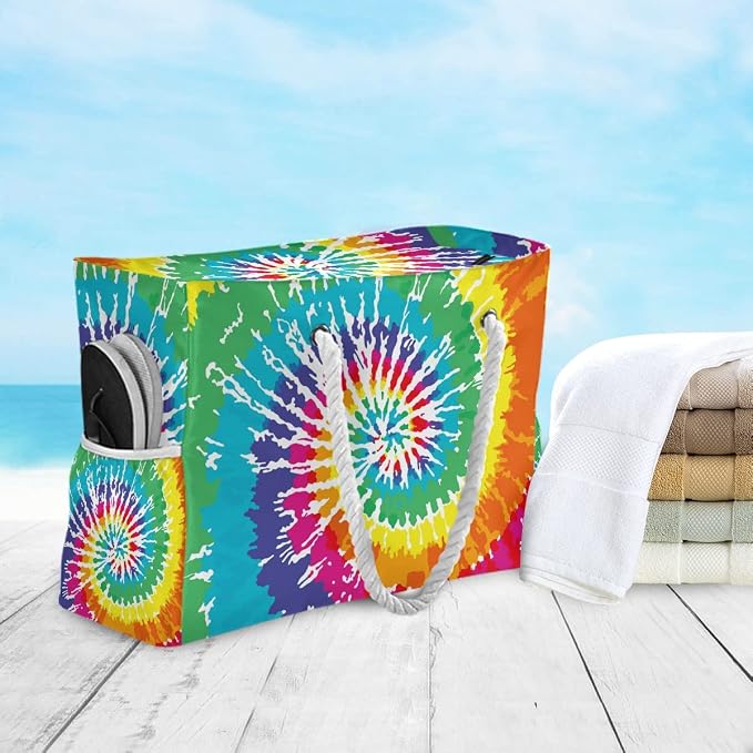 senya Large Beach Shoulder Bags Canvas Tote Water Resistant for Gym Travel Daily - Image 3