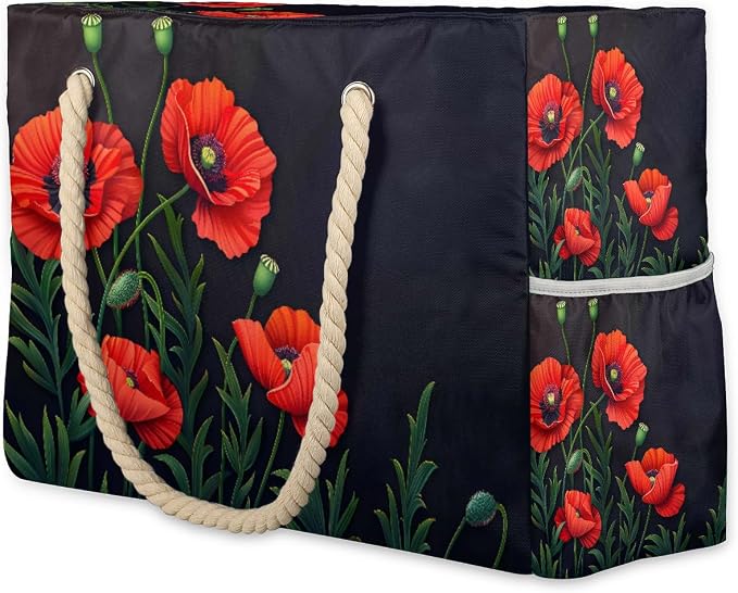 Large Beach Bag with Zipper Beach Bags for Women Water Resistant Swim Pool Bag by Unknown