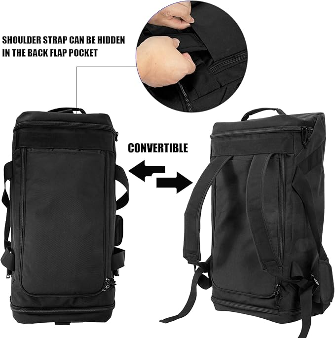 65L Large Duffle Bag | Gym Bags For Men, Weekend Bag For Women, Travel Backpack Carry On, Sports Duffel Bag - Image 2