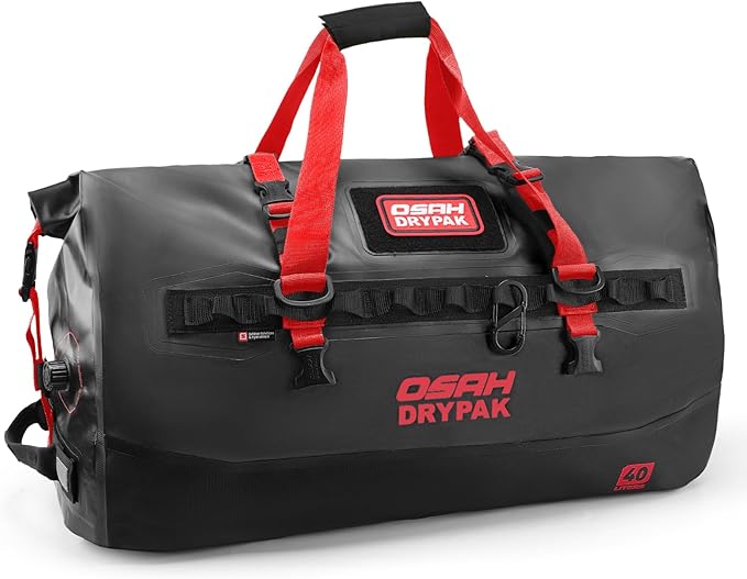 OSAH DRYPAK Waterproof Duffel Bag 25L/40L/60L – Heavy-Duty Motorcycle Tail Bag, Roll-Top Dry Bag for Travel, Camping, Boating, Kayaking, Outdoor Adventure by OSAHDRYPAK