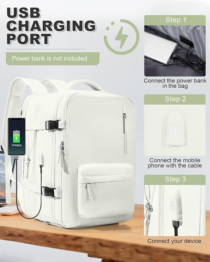 VGCUB Vacuum Backpack Travel with Pump, Vacuum Seal Compression Bags Laptop Backpack Personal Item - Image 7