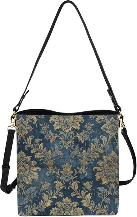 HUGS IDEA Boho Bags for Women Leather Handbag Shoulder Bucket Crossbody Purse - Image 5