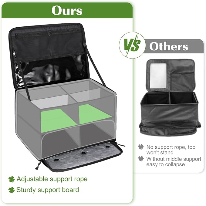 Golf Trunk Organizer, Waterproof Car Golf Locker with Separate Ventilated Compartment for 2 Pair Shoes, Golf Storage for Balls, Tees, Cap, Clothes, Gloves, Accessories, Gifts for Men, Women - Image 7