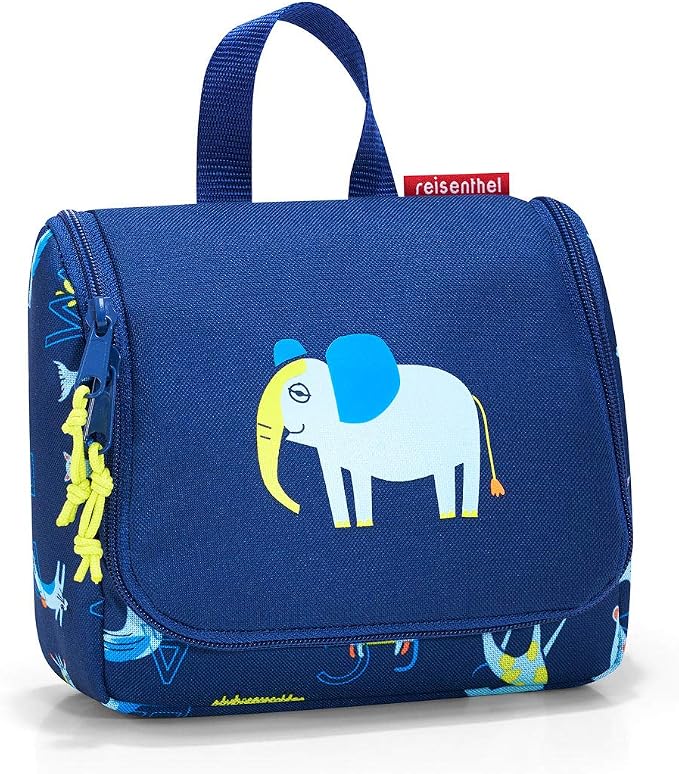 reisenthel Toiletbag S Kids, Small Hanging Travel Toiletry Organizer, ABC Friends Blue - Image 4