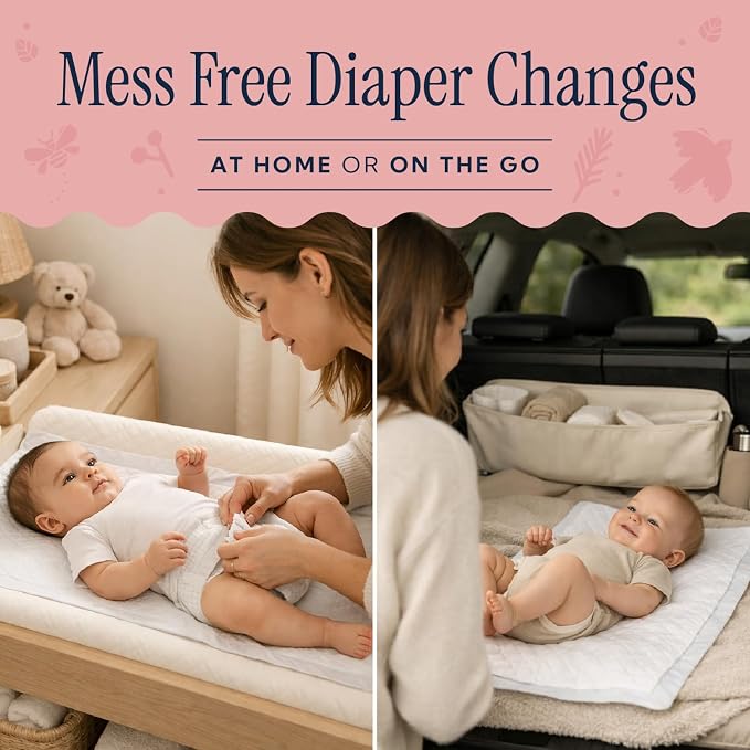 Peekapoo - The Original Disposable Baby Changing Pad Liners – 50 Pack | Super Soft, Waterproof, Ultra Absorbent | Portable, Travel-Friendly, Mess-Free Diaper Changes Anywhere | Super Soft, Waterproof, Ultra Absorbent, Fragrance-Free, No Dyes, 24 x 18 I... - Image 5