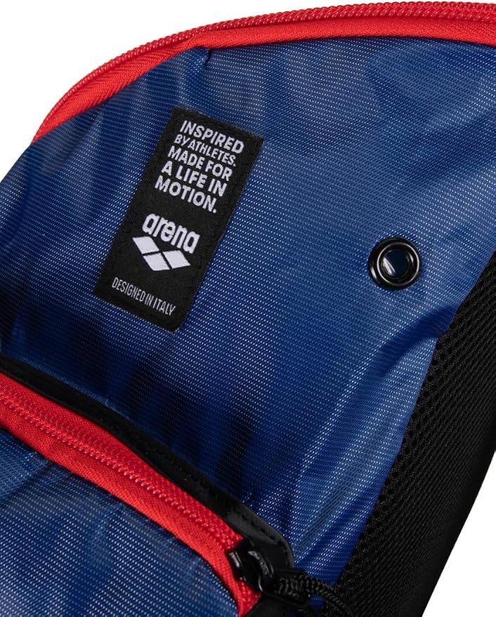 ARENA Spiky III Backpack 45 Swimming Athlete Sports Gym Rucksack Large Training Gear Equipment Swim Bag for Men and Women, 45 Liters, Navy/Red/White - Image 8