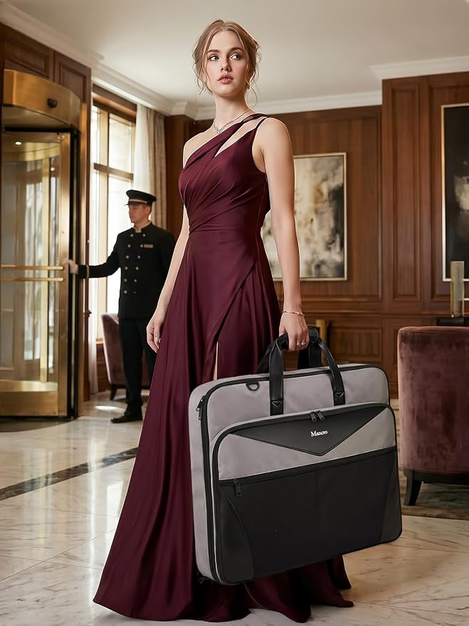 Mancro Garment Bags for Travel Fits 5 Suits, Wrinkle Free Suit Bag Travel | Carry on Garment Bags for Hanging Clothes with Luggage Sleeve and Shoe Pocket, Waterproof Suit Garment Bag for Men Women - Image 7