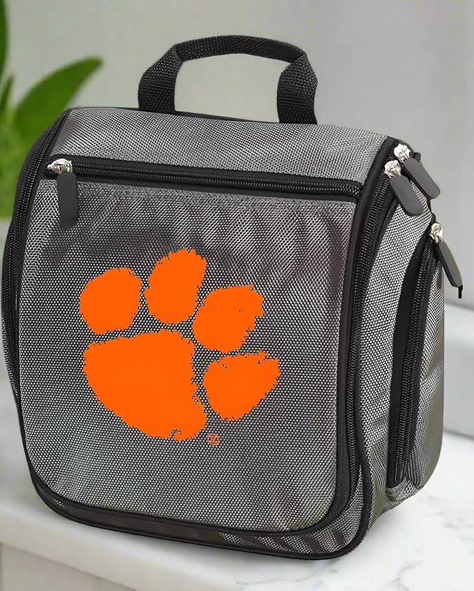 Broad Bay Clemson Toiletry Bag Or Hanging Clemson Tigers Travel Shaving Kit for Men (Gray) - Image 3