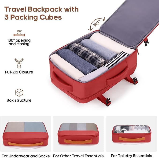 Luggage Sets 7 Piece, Durable Hardside ABS Carry on Luggage with Spinner Wheels & YKK Zipper TSA Lock, Large Checked Travel Suitcase With Backpack Set for Men and Women,20/24/28 Inch - Image 6
