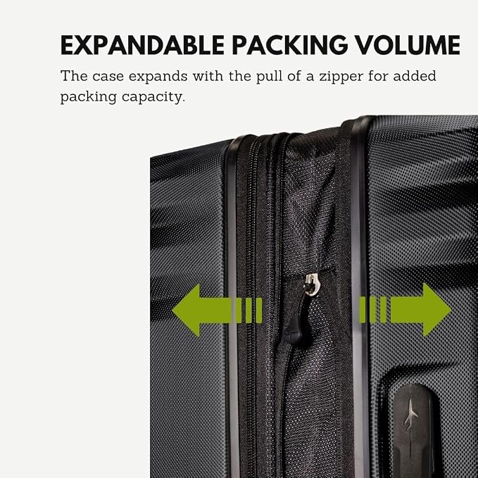 Skyway Nimbus 4.0 Expandable, Durable Hardside, 4 Wheel Spinner, Lightweight Suitcase, Unisex, Stylish, Black, Checked-Large 28-Inch - Image 6