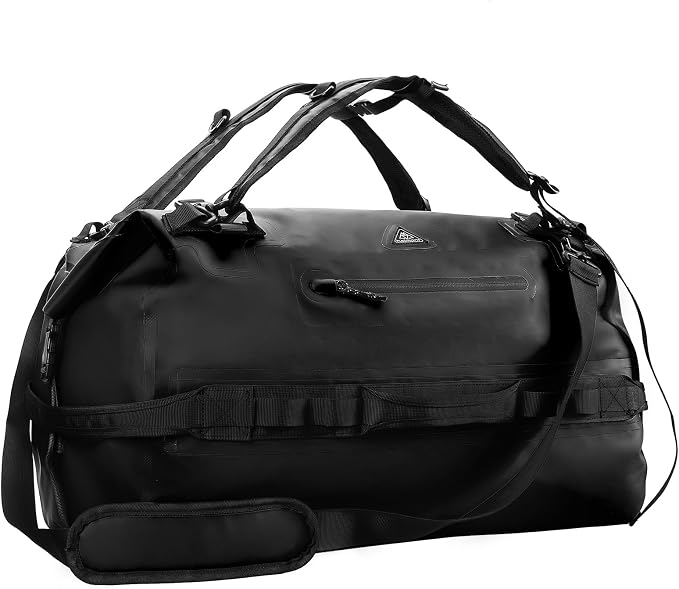 Haimont IPX7 Waterproof Roll-Top Dry Duffel Backpack | 60L/90L Sizes, 500D Tarpaulin, Welded Seams, Mesh Pockets, Boating & Kayaking by Haimont
