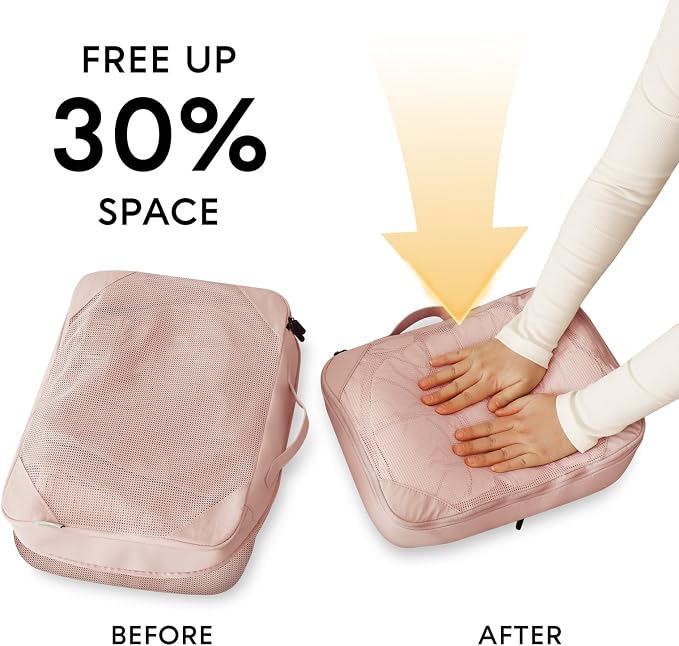 GIVLEFLY Compression Packing Cubes for Travel, 6-Piece Lightweight Luggage Organizer Bags, Space Saving Suitcase Packing Set for Women - Image 3