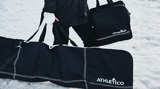 Athletico Two-Piece Snowboard and Boot Bag Combo | Store & Transport Snowboard Up to 165 CM and Boots Up To Size 13 | Includes 1 Snowboard Bag & 1 Boot Bag (Black) - Image 7