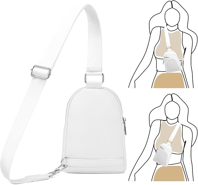 INICAT RFID Blocking Sling Bag,Anti Theft Crossbody Bags for Women,Travel Gifts Fanny Pack Cross Body Purses Woman Leather