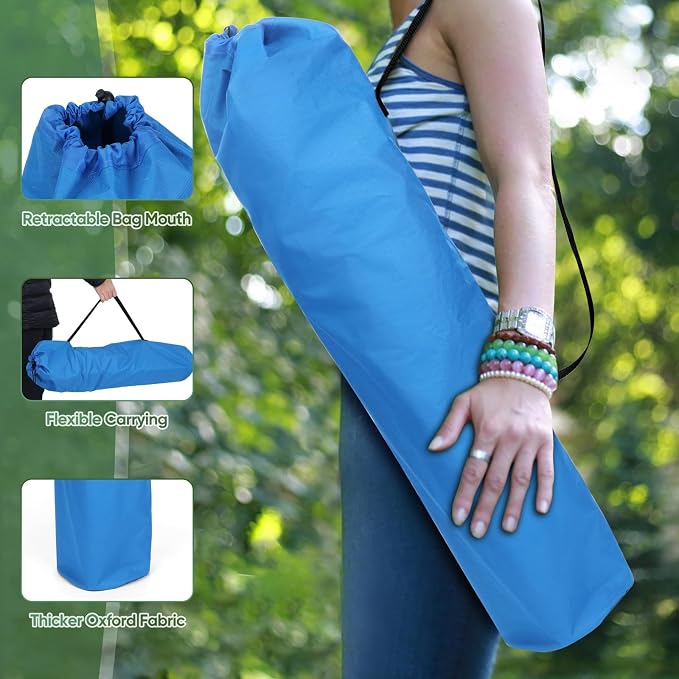 HaSteeL Camping Chair for Adults, Compact Folding Portable Chairs Set with Side Pockets for Outdoors Fishing, Hiking, Backpacking, Picnic, Beach, Travel, Supports to 250lbs, & Storage Bags (Blue) - Image 6