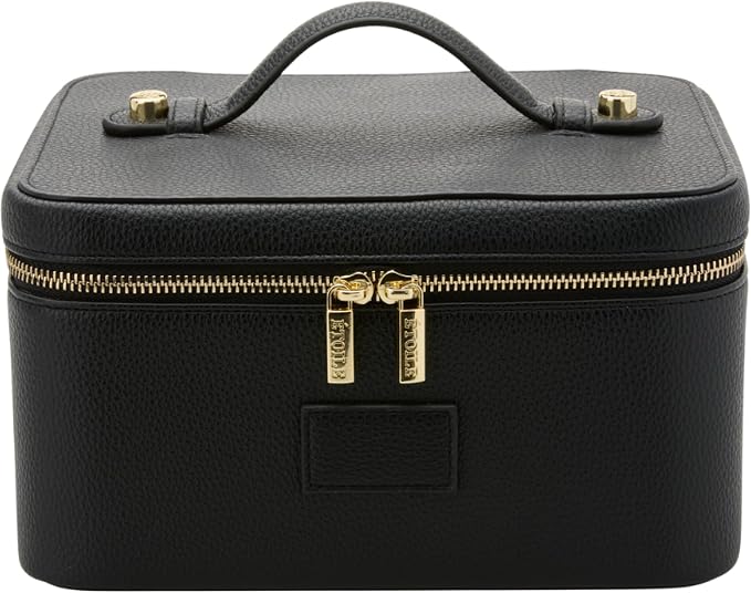 ETOILE - Vanity Case Black - Stylish Travel Makeup Bag Organizer with Dividers by ETOILE