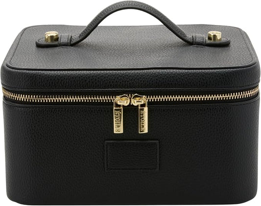 ETOILE - Vanity Case Black - Stylish Travel Makeup Bag Organizer with Dividers by ETOILE