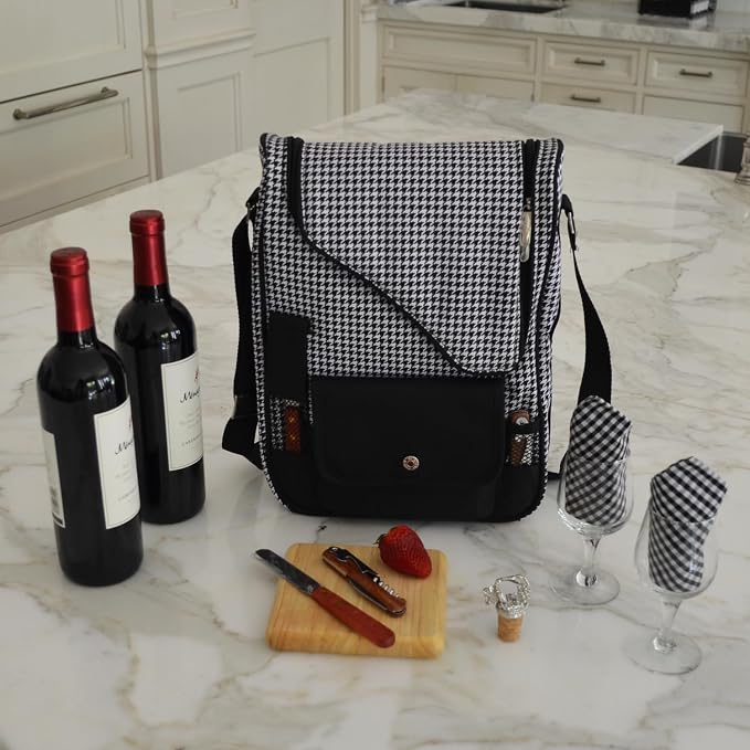 Picnic at Ascot Original Insulated Wine and Cheese Cooler Bag - Designed, Assembled & Quality Approved in the USA - Image 4