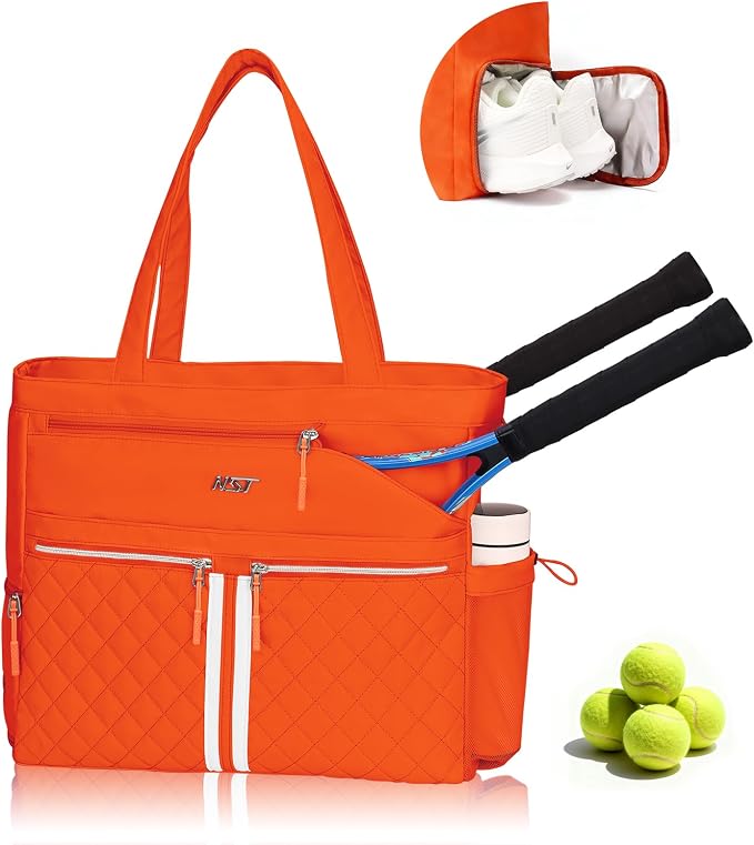 Tennis Bags for Women, Tennis Bag Holds 2 Rackets, Gym Bags with Ventilated Shoe Compartment, Suitable for Pickleball Tennis Badminton by NSTfashionbag