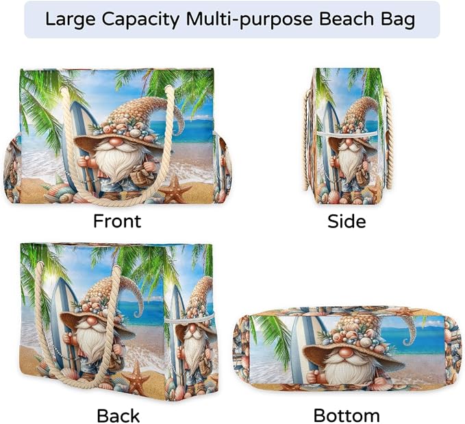 Large Beach Bag with Zipper Beach Bags for Women Water Resistant Swim Pool Bag - Image 6