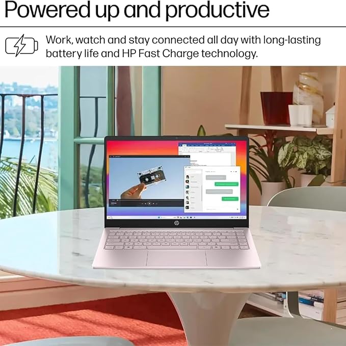 HP 14-Inch Laptop | Thin - Lightweight - Powerful | 8GB RAM | 128GB Storage | 64GB Onboard with 64GB External Storage | 1-Year AI Enabled Microsoft 365 | Intel Pentium Core | Windows 11 with Copilot