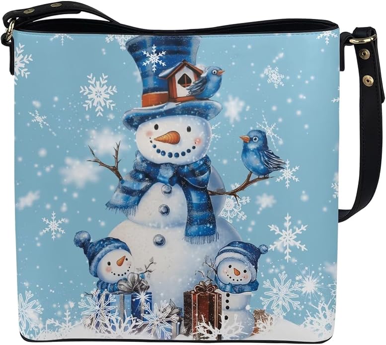 HUGS IDEA Boho Bags for Women Leather Handbag Shoulder Bucket Crossbody Purse - Image 3