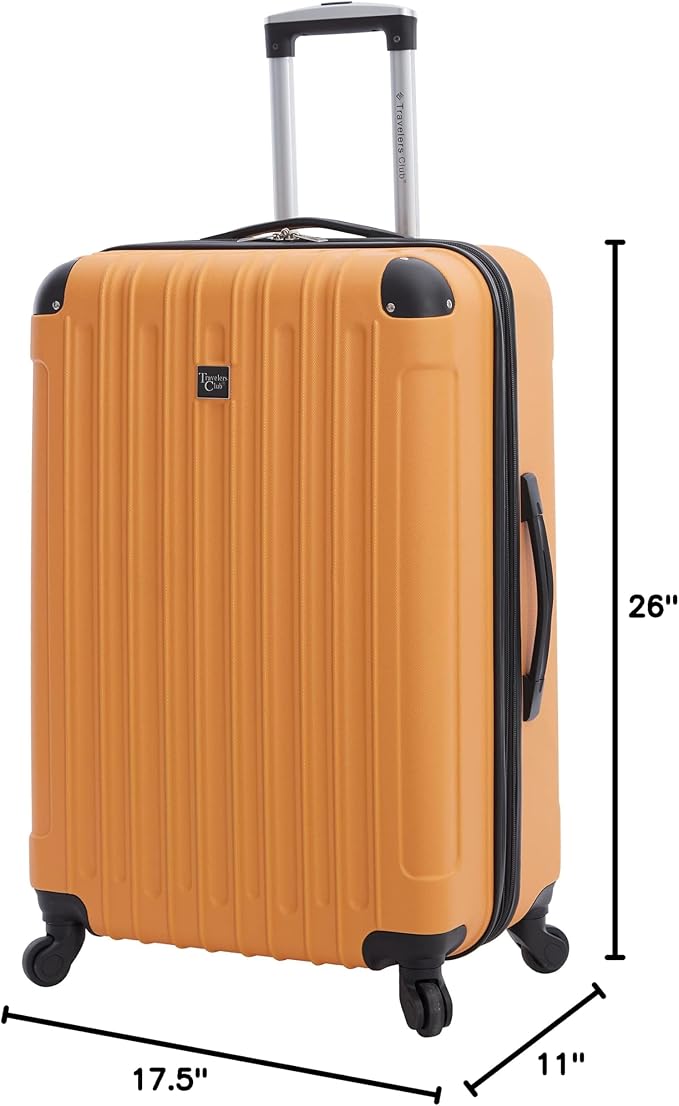 Travelers Club Midtown Hardside 4-Piece Luggage Travel Set, Butterscotch - Image 10