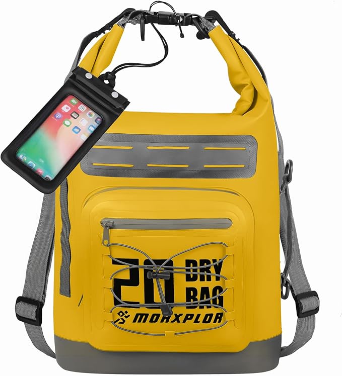 MORXPLOR Dry Bag Waterproof,5L/10L/20L/30L/40L/55L Roll Top Dry Bag Backpack with WaterProof Phone Case for Swim,Kayak by MORXPLOR