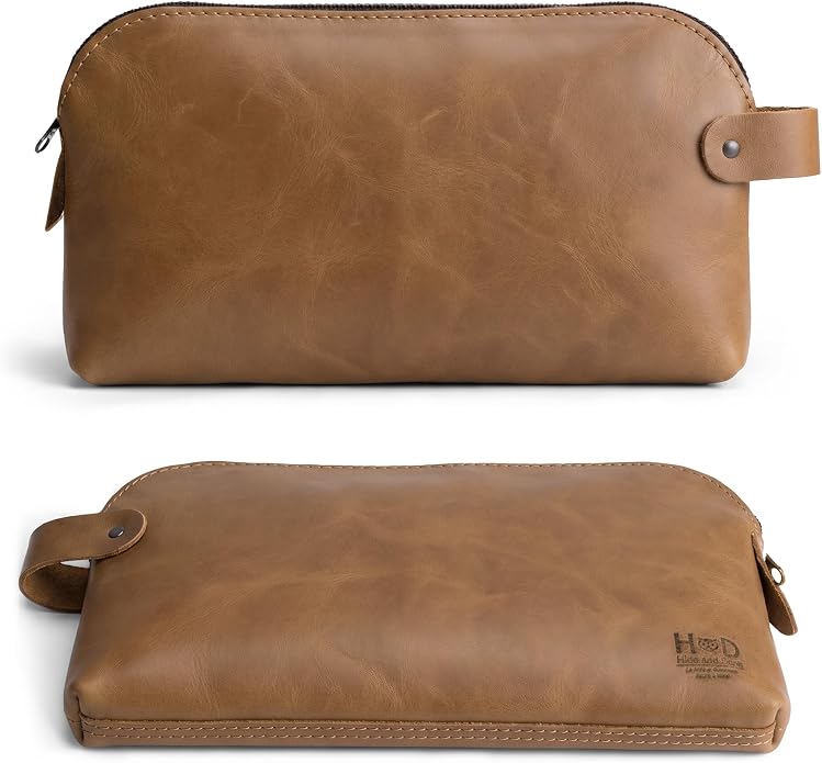 Hide & Drink, Large Rustic All Purpose Utility Bag for Cords & Chargers, Travel Bag, Multi-Purpose Bag, Full Grain Leather - Image 2