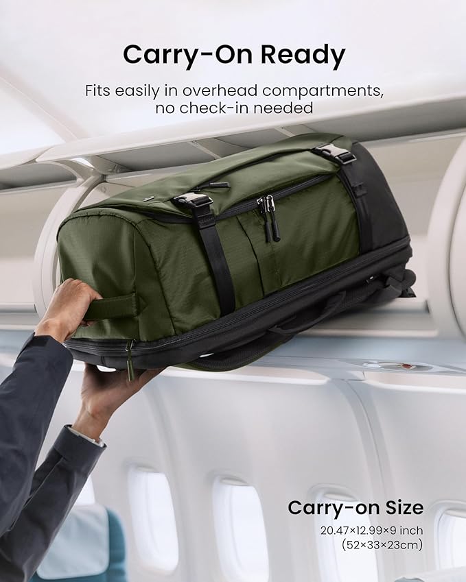 tomtoc 28/40L Travel Backpack, TSA Carry On/Personal Item Bag Flight Approved, Water-resistant Carry on Luggage, PFAS Free - Image 4