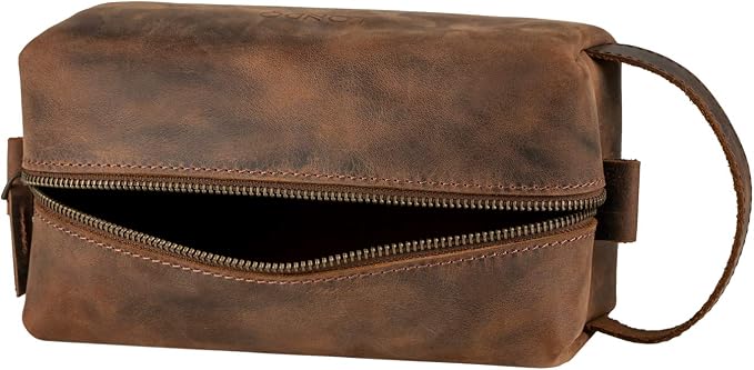 Londo Genuine Leather Travel Toiletry, Makeup, Shaving Organizer Bag - Dopp Kits - Unisex - Image 4