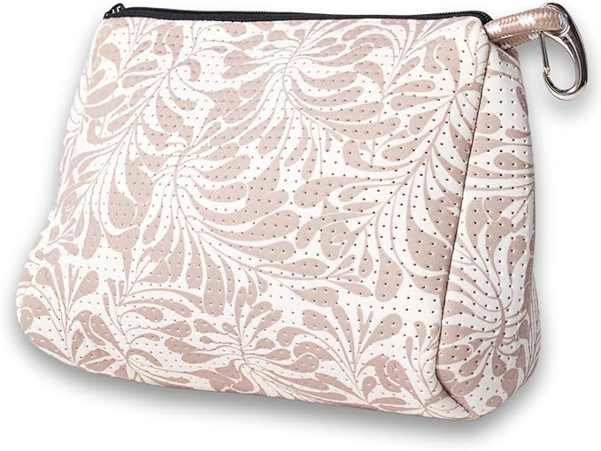 POPUPS Large Makeup Bag with Zipper - Waterproof Neoprene Cosmetic Bag 7.7 x 10.75 x 5 inches by POPUPSBrand
