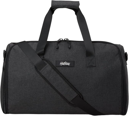 Halfday Convertible 2-in-1 Garment Duffel Weekender Bag 40L: Wrinkle-Free Travel (Hanging Suit Compartment, Shoe Pockets, Trolley Sleeve), Durable & Water-Resistant Carry-on, Shadow by HalfdayTravel