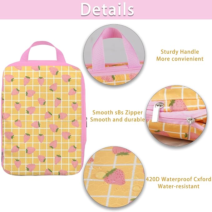 8 Pcs Compression Packing Cubes for Travel, Lightweight Waterproof Luggage Organizer Bags Set, Washable Packaging Cubes for Women Backpack Carry-On Suitcases - Image 4
