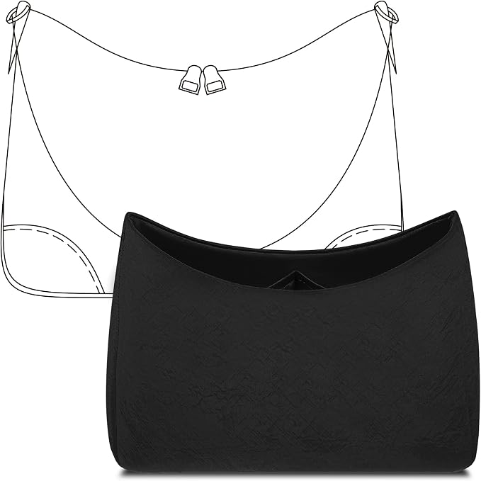 Lightweight Purse Organizer Compatible with LV BOULOGNE | Handcrafted DuPont™ Tyvek®,Handbag Organizer Insert,1:1 Custom Fit,Matte Black,Designed for Minimalists and Daily Commute by FANJIProject