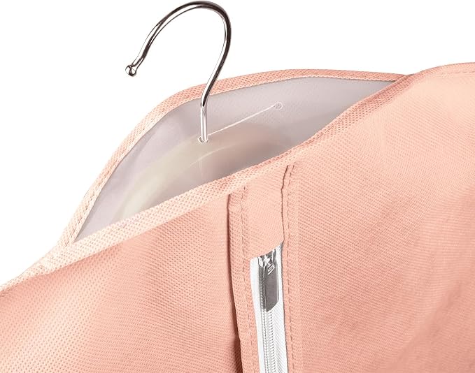 KEEGH Garment Bags for Hanging Clothes 60" (Set of 6) Dress Garment Bags for Storage Suit Bags for Closet with Zipper and Eye-Hole for Folding for Suit Coats Dresses, Pink - Image 3