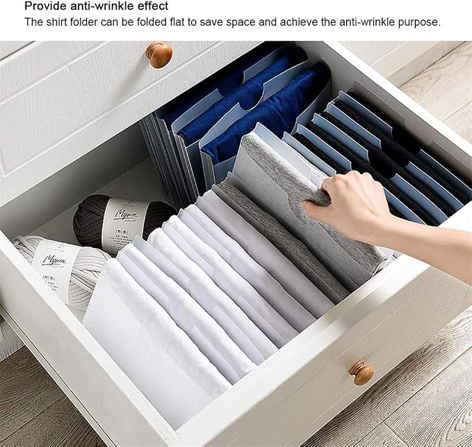 Clothes Folding Board, 5 Pack Multipurpose Shirt Pants Coat Sweater Clothes Organizer, Easy and Fast Flipfold Clothes Folder, Plastic Transparent Laundry Folder Board Travel Folding Board (L) - Image 5