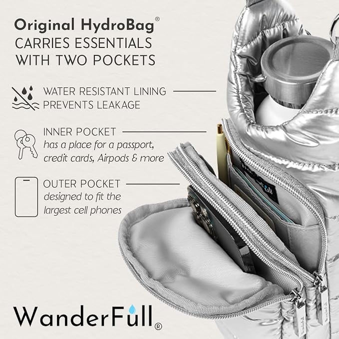 WanderFull Original HydroBag Crossbody Water Bottle Holder with Phone Pocket, Fits Water Bottles up to 32 oz - Image 6