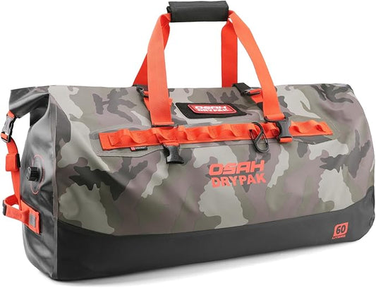 OSAH DRYPAK Waterproof Duffel Bag 25L/40L/60L – Heavy-Duty Motorcycle Tail Bag, Roll-Top Dry Bag for Travel, Camping, Boating, Kayaking, Outdoor Adventure by OSAHDRYPAK