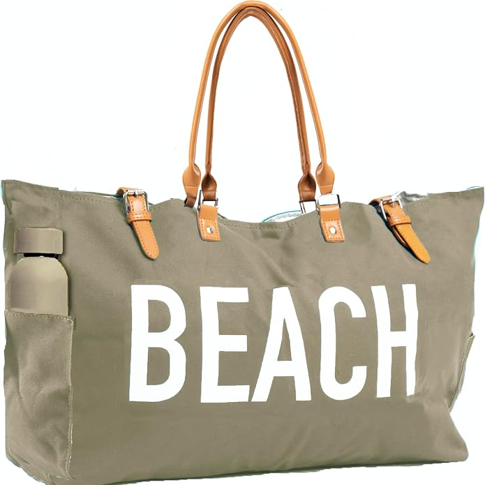 Keho Waterproof Beach Bag with Pockets For Women (Sandproof) by Keho