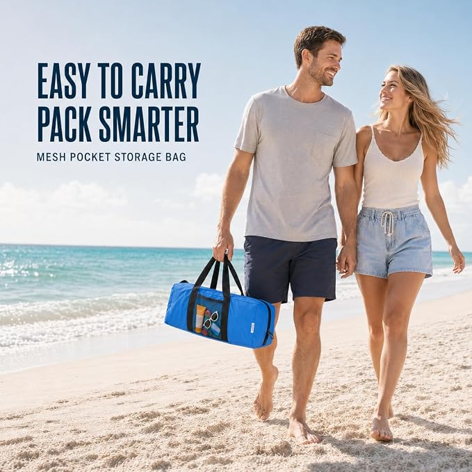 Beach Tent, Portable Sun Shelter for 2/3/4/6-8 Person with UPF 50+ UV Protection, Easy Setup Waterproof Beach Shade Canopy Cabana for Family Outdoor and Picnics, Fishing with Carrying Bag - Image 9