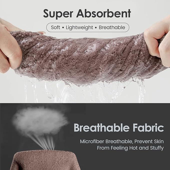 JML Microfiber Bath Towels, Oversized, Ultra Soft, Super Absorbent and Fast Drying, No Fading Large Bathroom Towel Set for Sport, Travel, Fitness (Coral Fleece - Chocolate, 30 in x 60 in) - Image 5