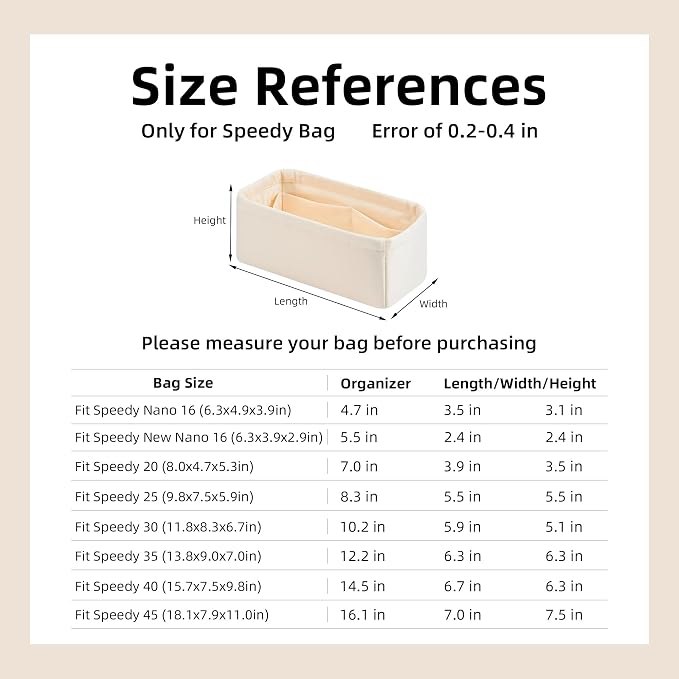 DGAZ Silk Purse Organizer Insert Fits LV Speedy 16/20/25/30/35/45 Bags，Silky Smooth Bag Organizer，Luxury Handbag & Tote Shaper（Craie，SP16） - Image 7
