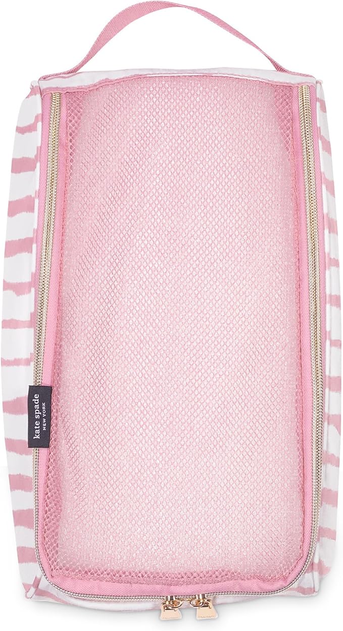 kate spade new york Packing Cube Set of 3, Goddess Stripe | Pack of Luggage Organizers in 3 Sizes with Mesh Windows, Zipper Closures, and Carry Handles for Travel - Image 3