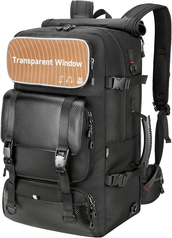 Travel backpack for men,60L Extra Large Carry on Backpack Durable Convertible Duffle Bag with Shoe Compartment Fit for 17 Inch Laptop for travel, camping,Weekender Hiking by SWICKYRICOO
