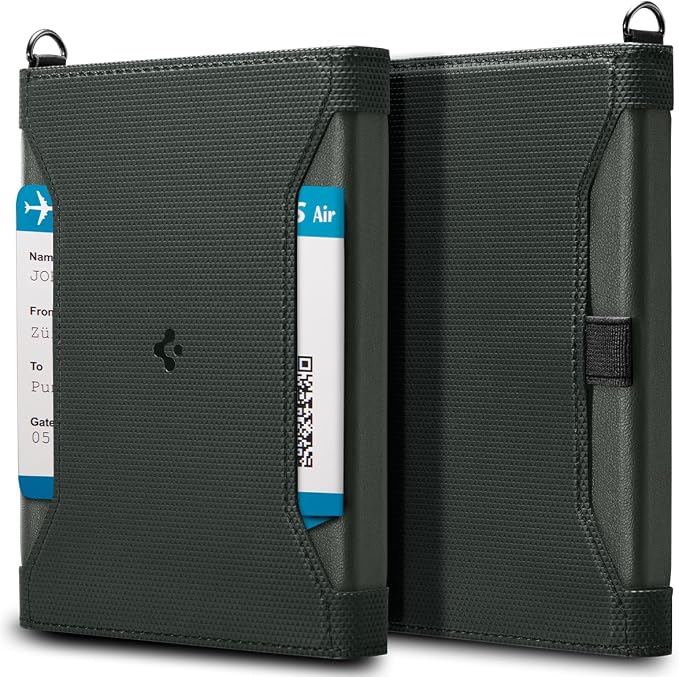 Spigen Life for Passport Card Cover Holder with RFID Blocking Technology Wallet Travel Documents Organizer Protector Accessories, SIM Card Pin Included by Spigen