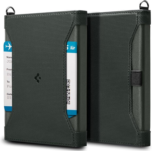 Spigen Life for Passport Card Cover Holder with RFID Blocking Technology Wallet Travel Documents Organizer Protector Accessories, SIM Card Pin Included by Spigen